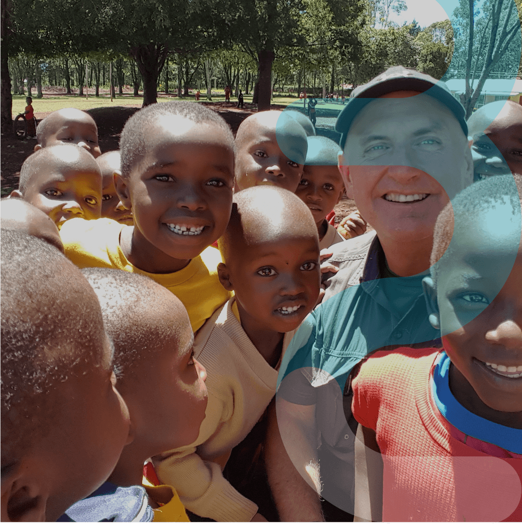 Community members at a water well